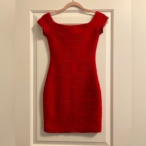 Y2K Wet Seal Red Textured Mini Dress